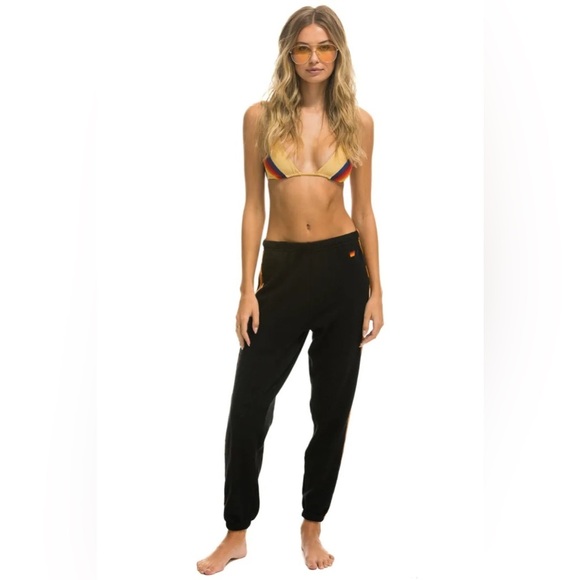 Aviator Nation Unisex TIGER STRIPE SWEATPANTS | BLACK/TIGER | EUC!! 🔥🖤 - Picture 5 of 16